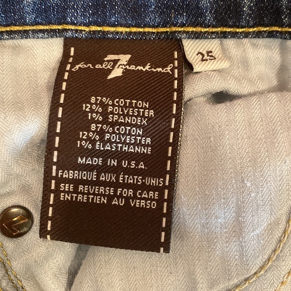 7 For All Mankind Size 25 Medium Wash Bootcut Jeans - Picture 5 of 6
